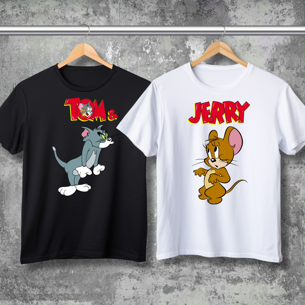 Парні футболки з принтом - Tom & Jerry!