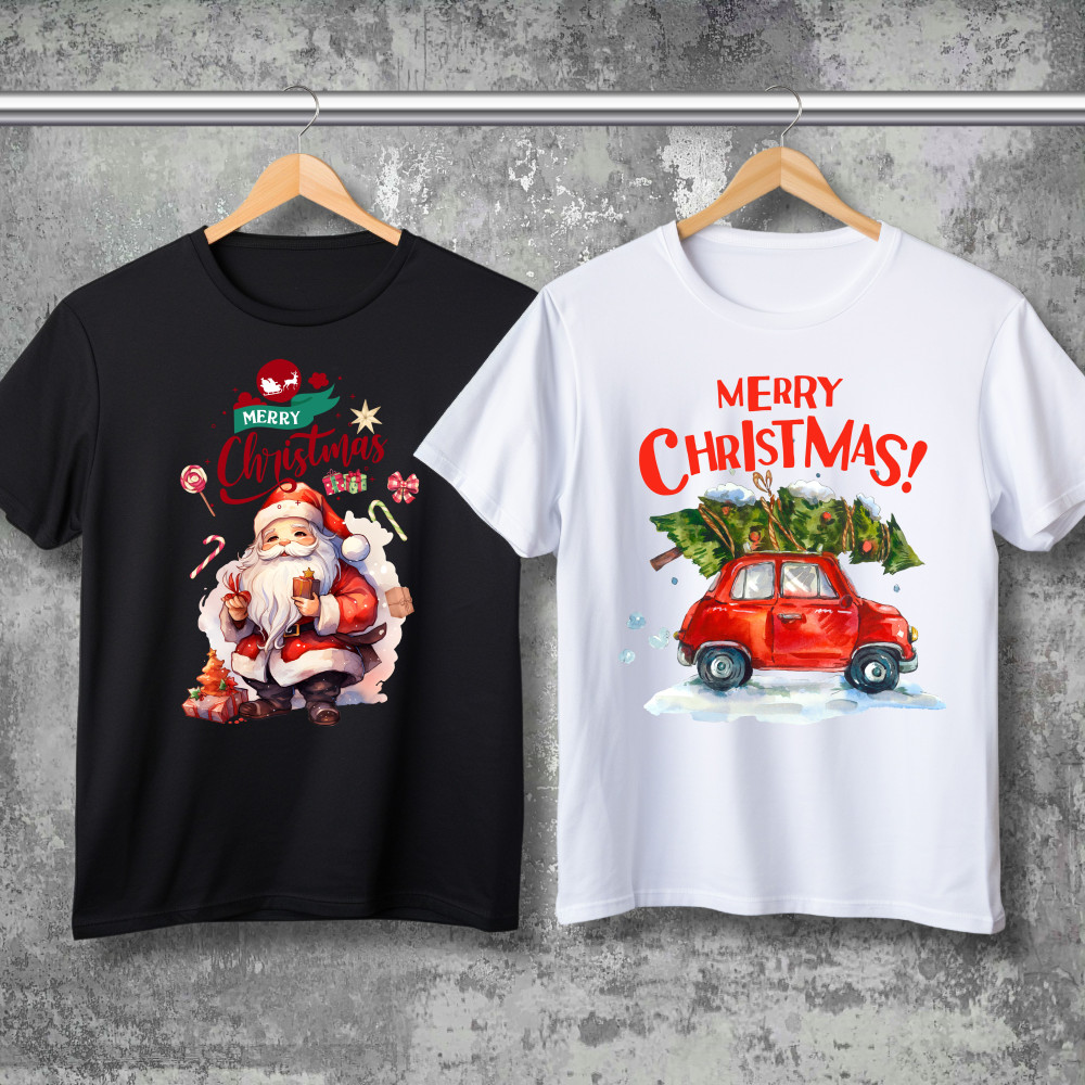 Парні футболки з принтом - Merry Cristmas!