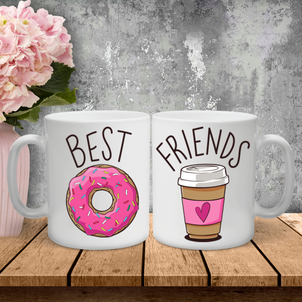 Парні чашки з принтом - Best friends!