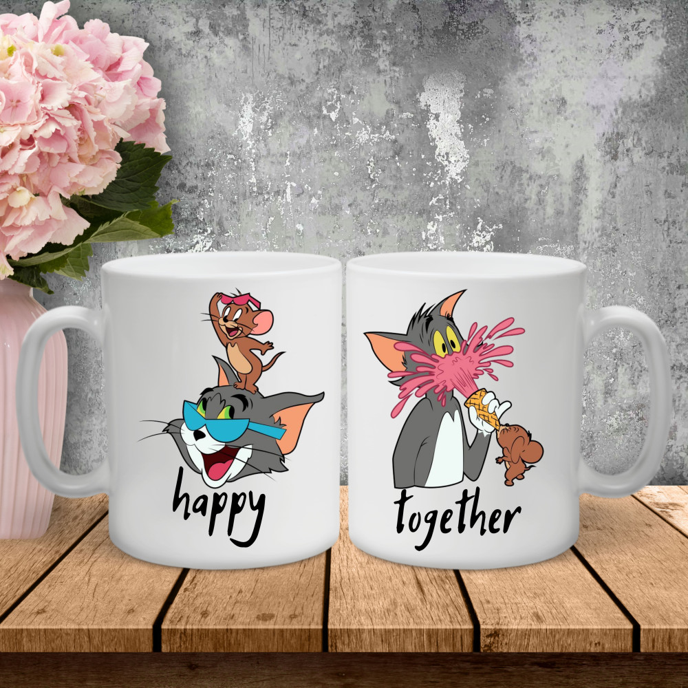 Парные чашки с принтом – Happy Together!