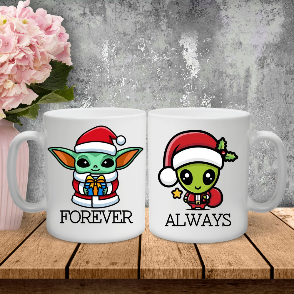 Парні чашки з принтом - Always/forever!