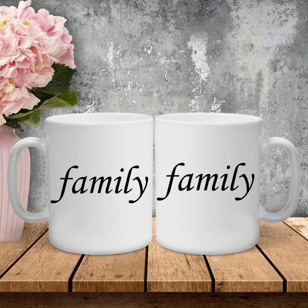 Парні чашки з принтом - Family!
