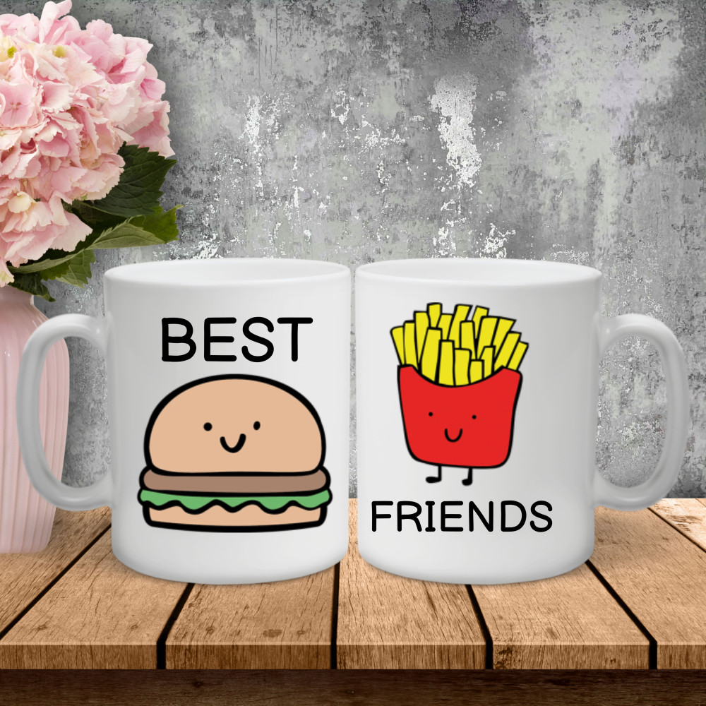 Парні чашки з принтом - Best Friends!