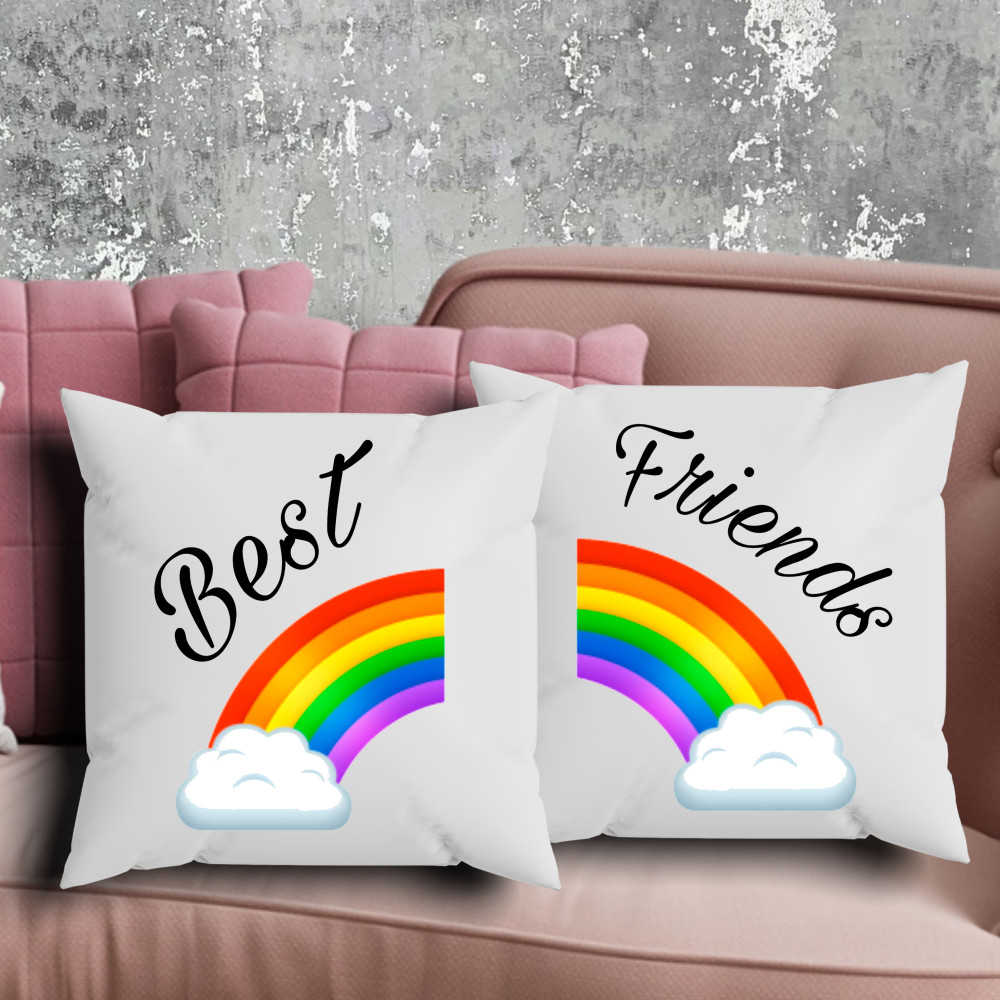 Парні подушки з принтом - Best friends!