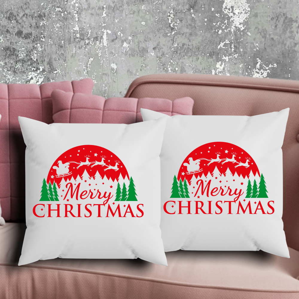 Парні подушки з принтом - Merry Christmas!
