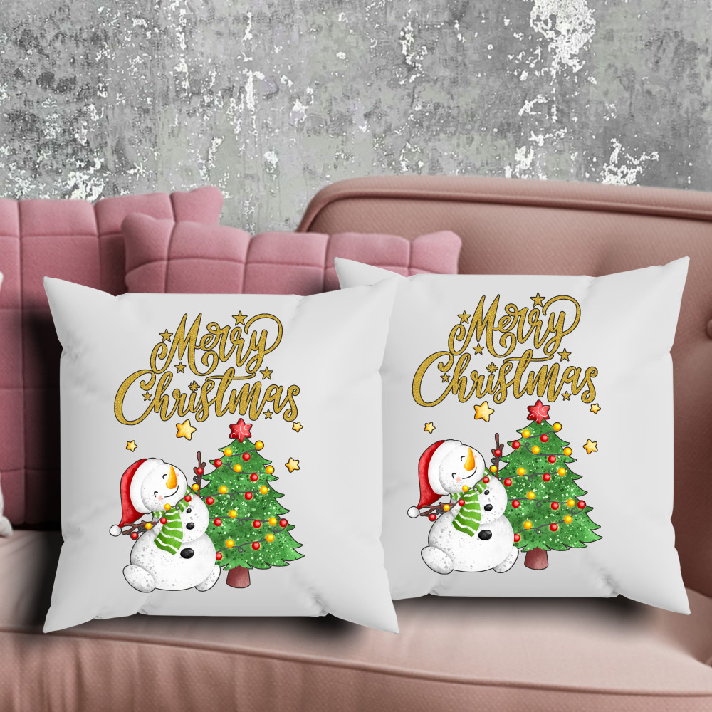 Парні подушки з принтом - Merry Christmas!