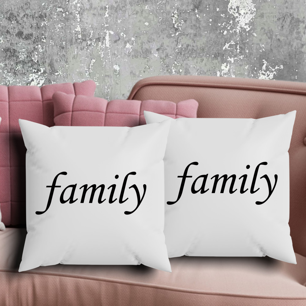 Парні подушки з принтом - Family!
