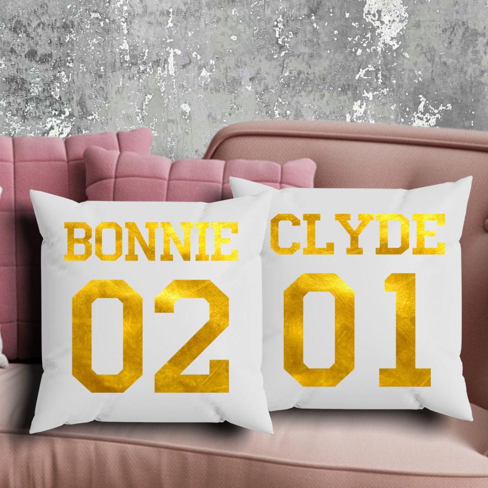 Парні подушки з принтом - Bonnie|Clyde!