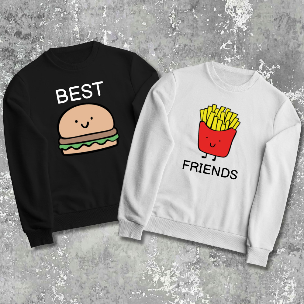 Парні світшоти з принтом - Best friends!