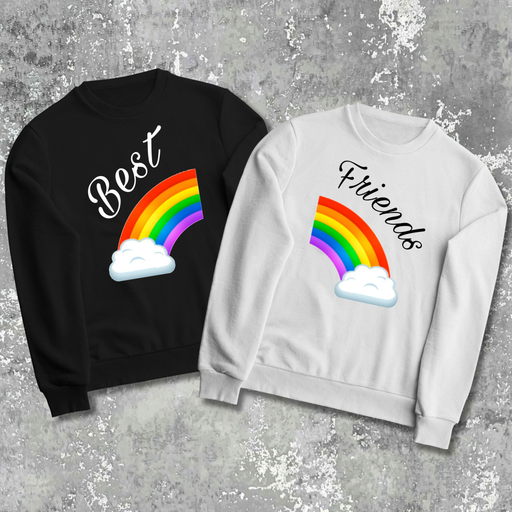 Парні світшоти з принтом - Best friends!