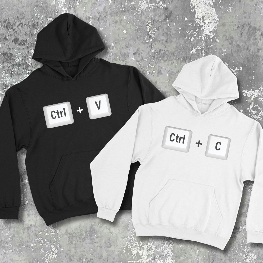 Парні худі з принтом - Ctrl+C|Ctrl+V!