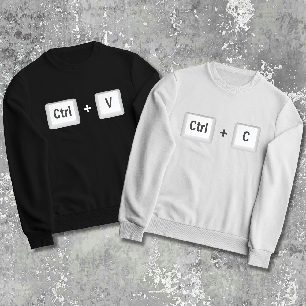 Парні світшоти з принтом - Ctrl+C|Ctrl+V!