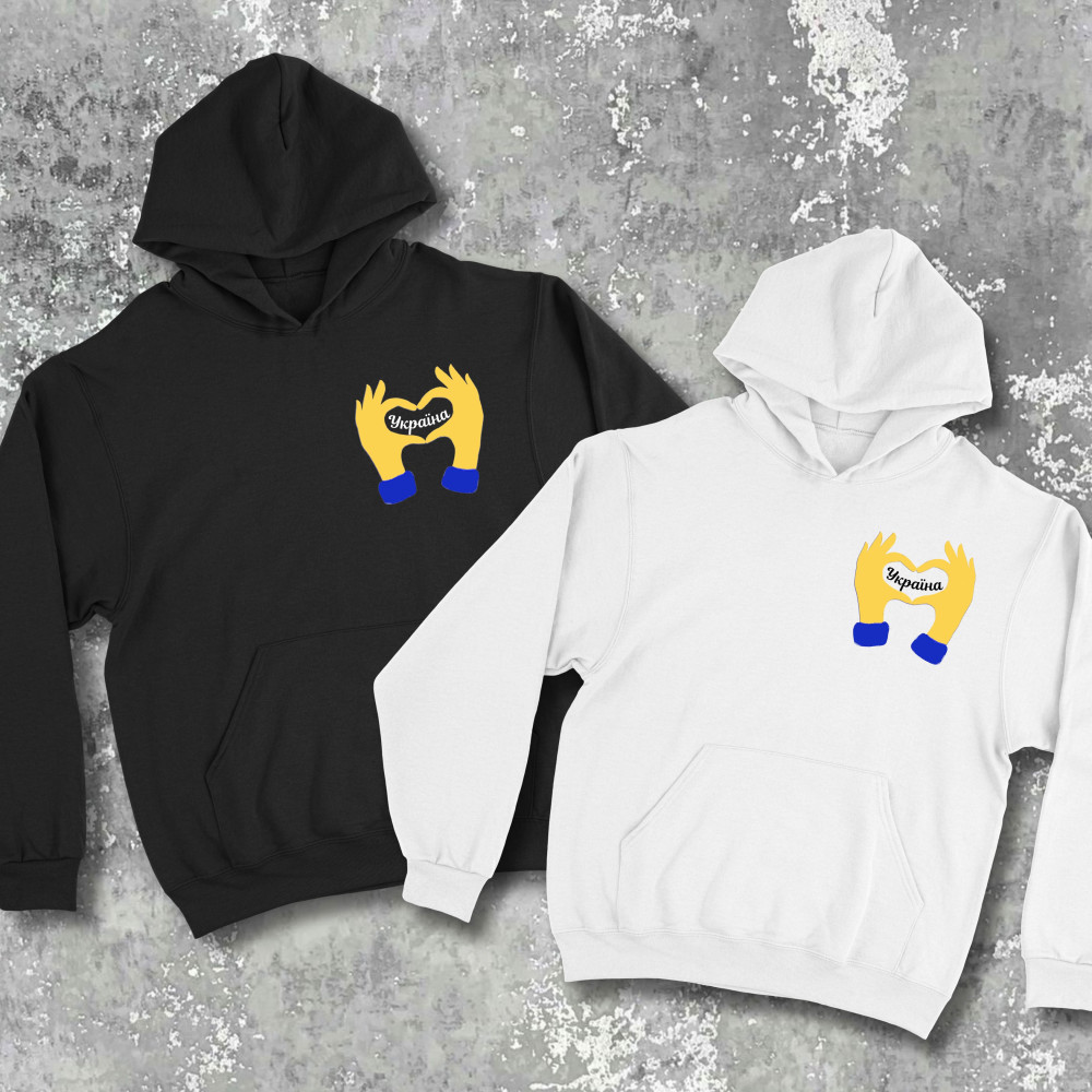 Парні худі з принтом - Україна!