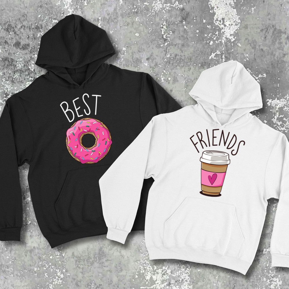 Парні худі з принтом - Best friends!