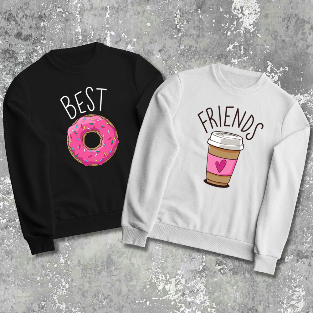 Парні світшоти з принтом - Best friends!