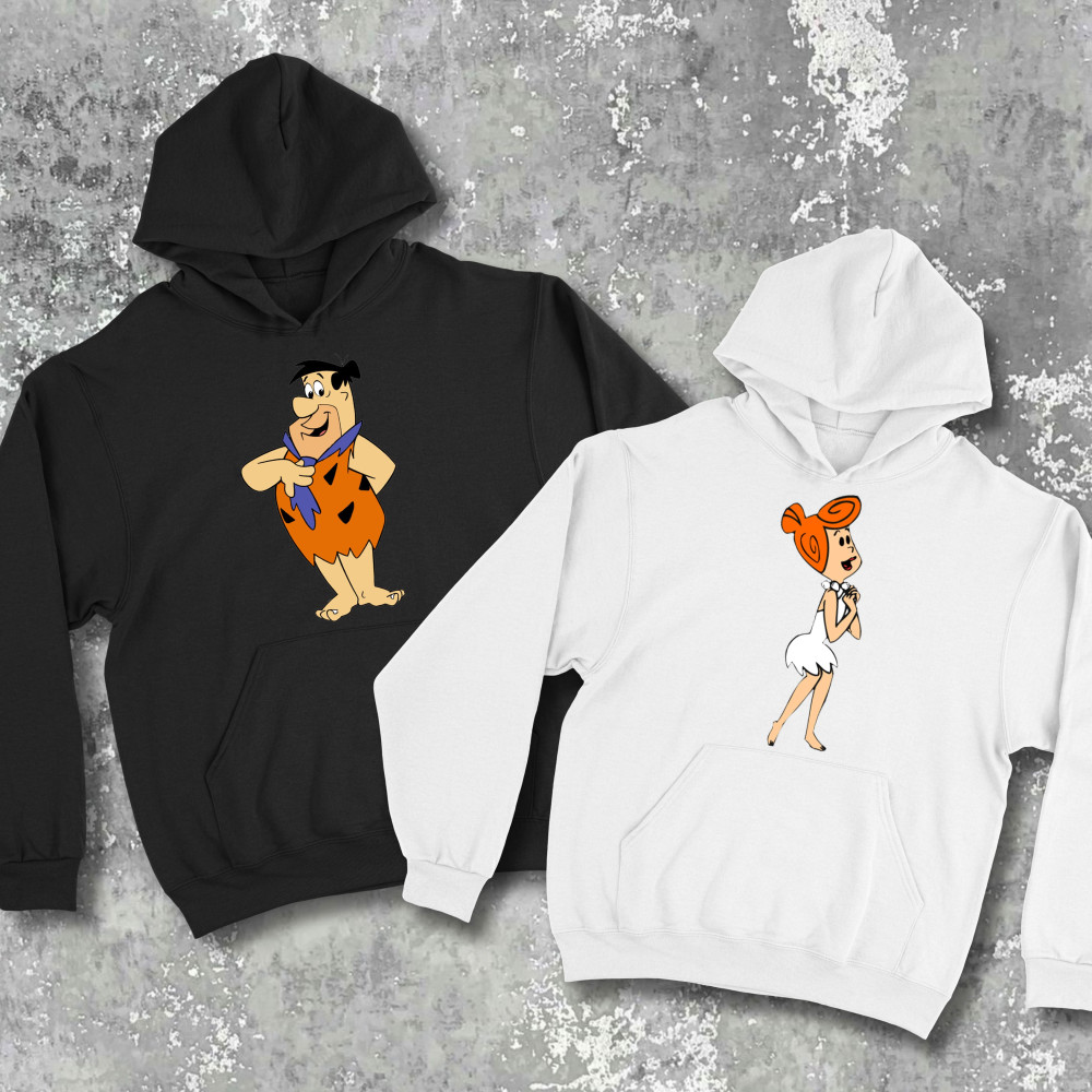 Парные худи с принтом - Флинстоуны!