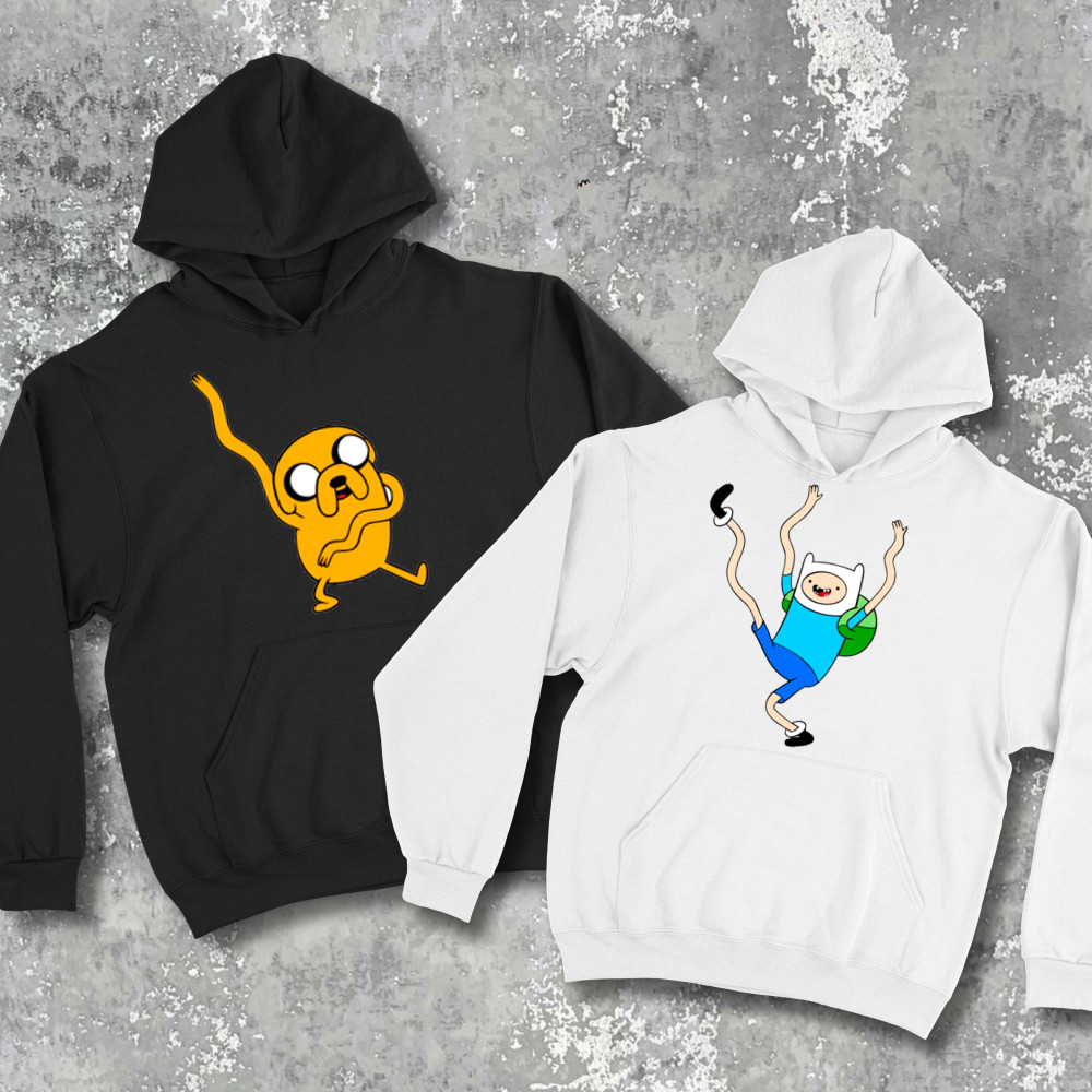 Парні худі з принтом - Час пригод!