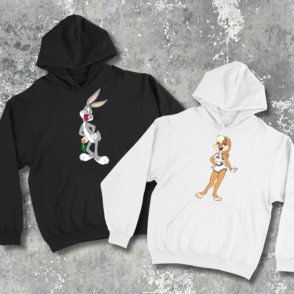 Парні худі з принтом - Bugs bunny!