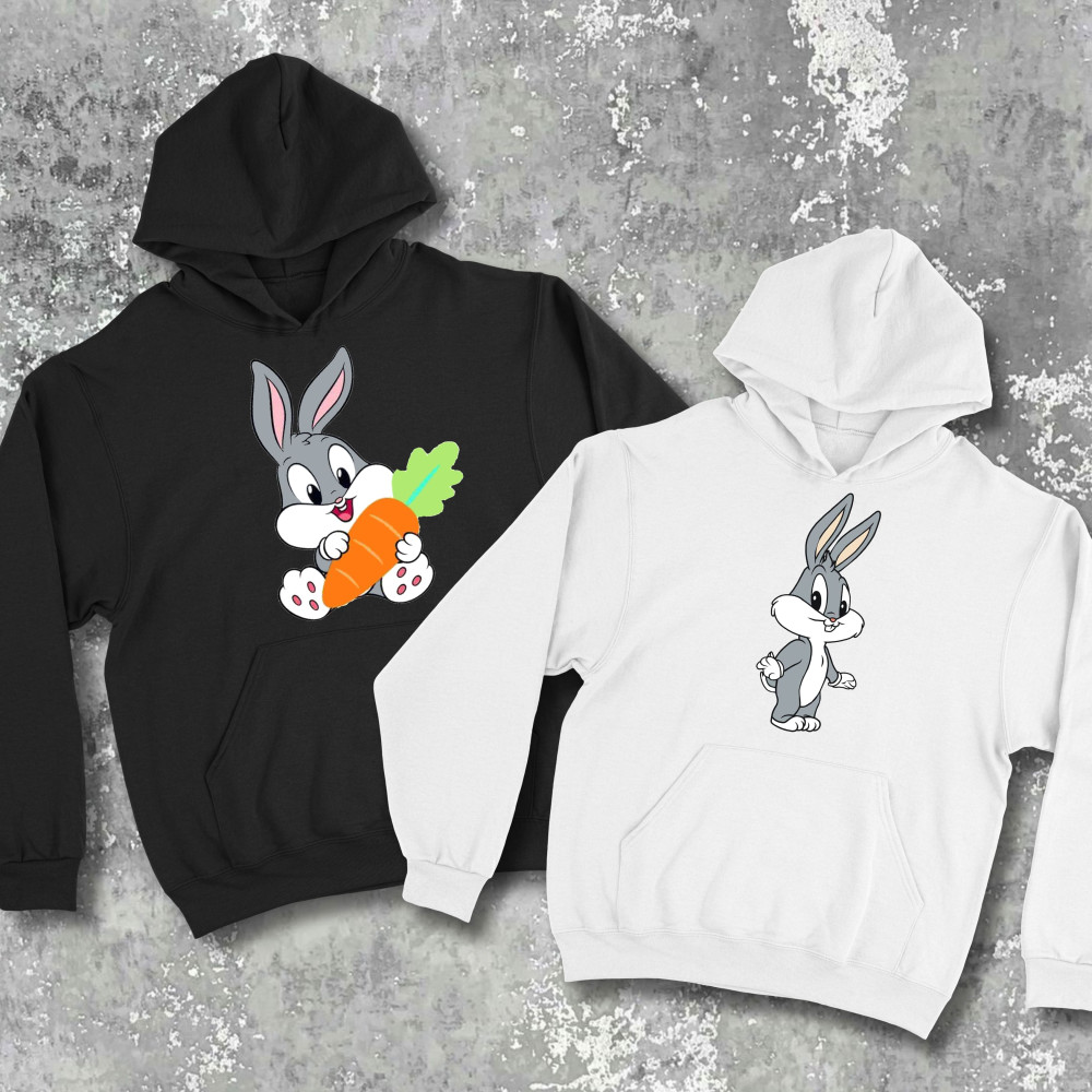 Парні худі з принтом - Bugs bunny!