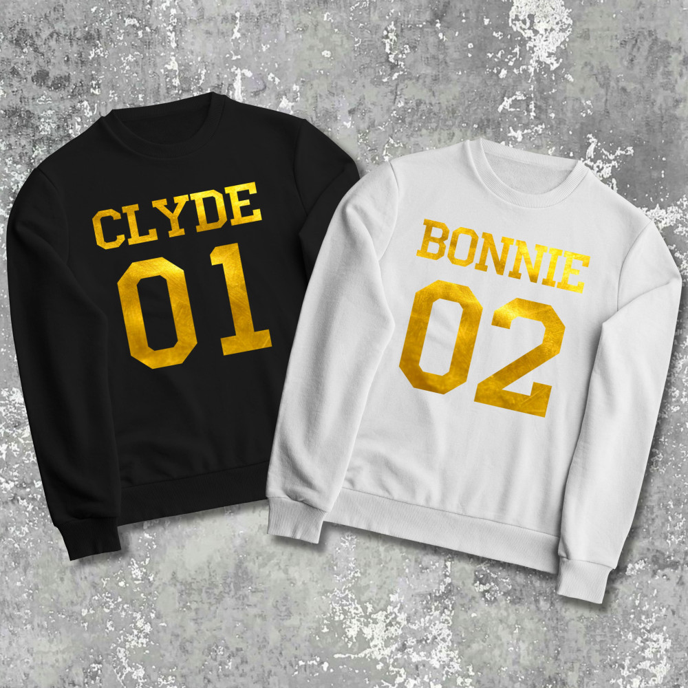 Парні світшоти з принтом - Bonnie\clyde!