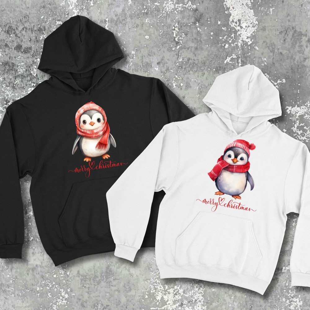 Парні худі з принтом - Merry christmas!