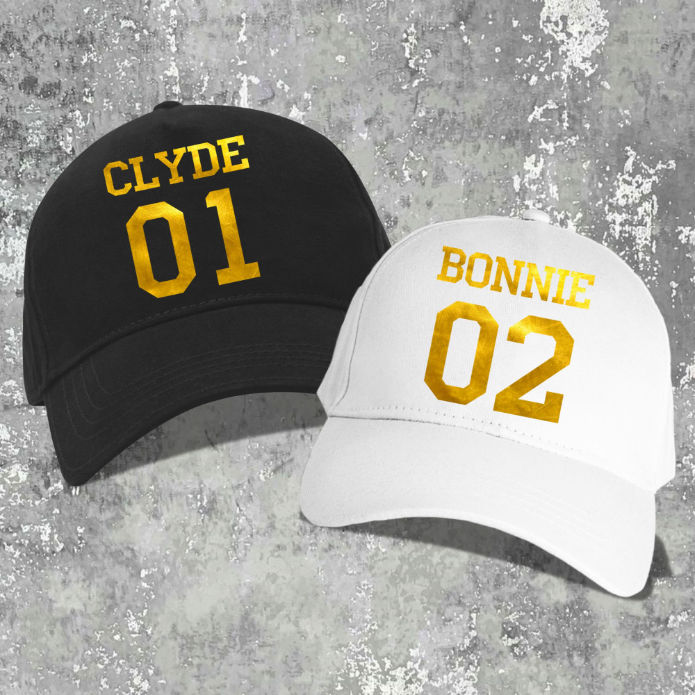 Парні бейсболки з принтом - Bonie/clyde!