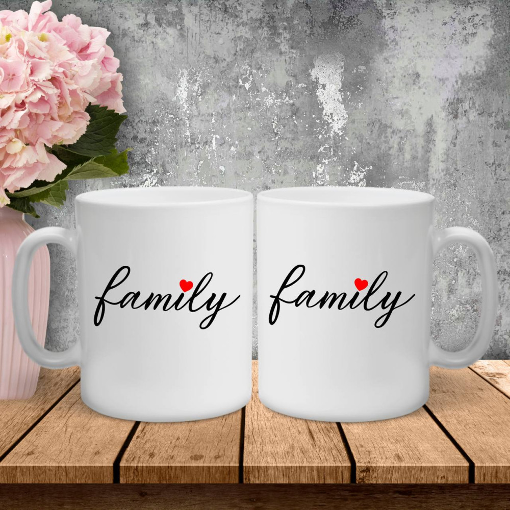 Парні чашки з принтом - Family