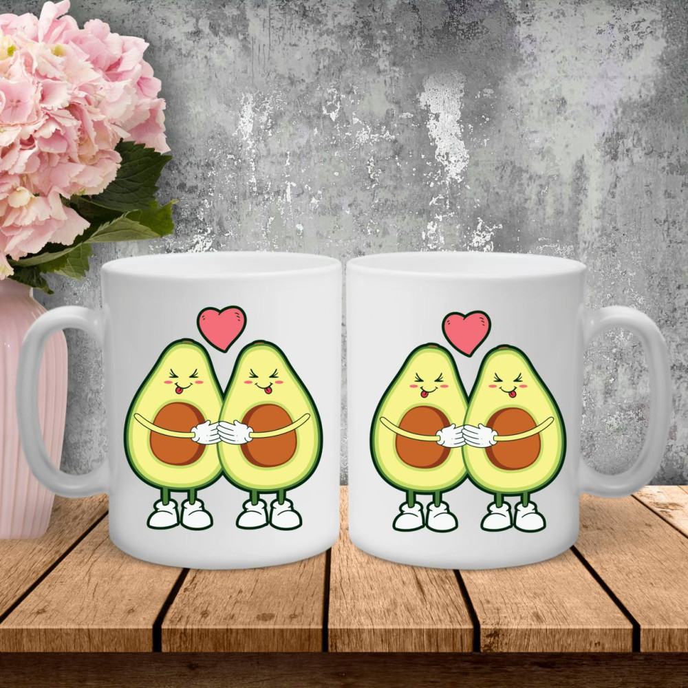 Парні чашки з принтом -  Авокадо