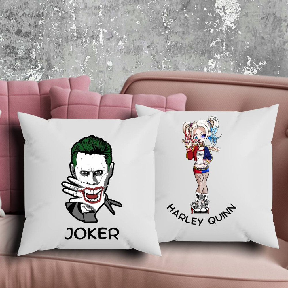 Парні подушки з принтом - Joker|Harley Quinn!