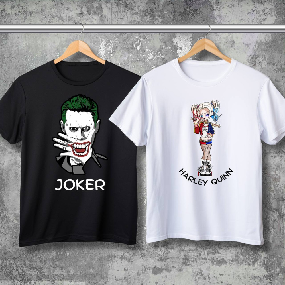 Парні футболки з принтом -  Joker| Harley Quinn!