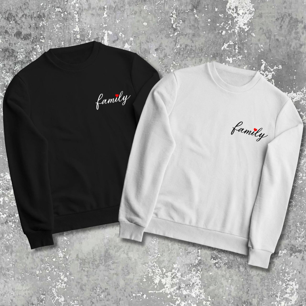 Парні світшоти з принтом - Family!