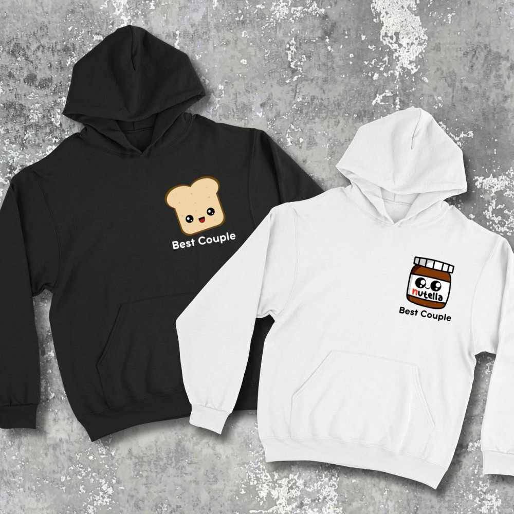 Парні худі з принтом - Best Couple!
