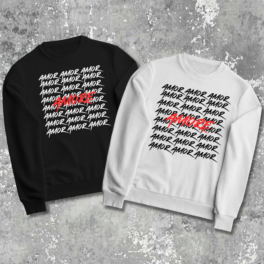 Парні світшоти з принтом - Amor!