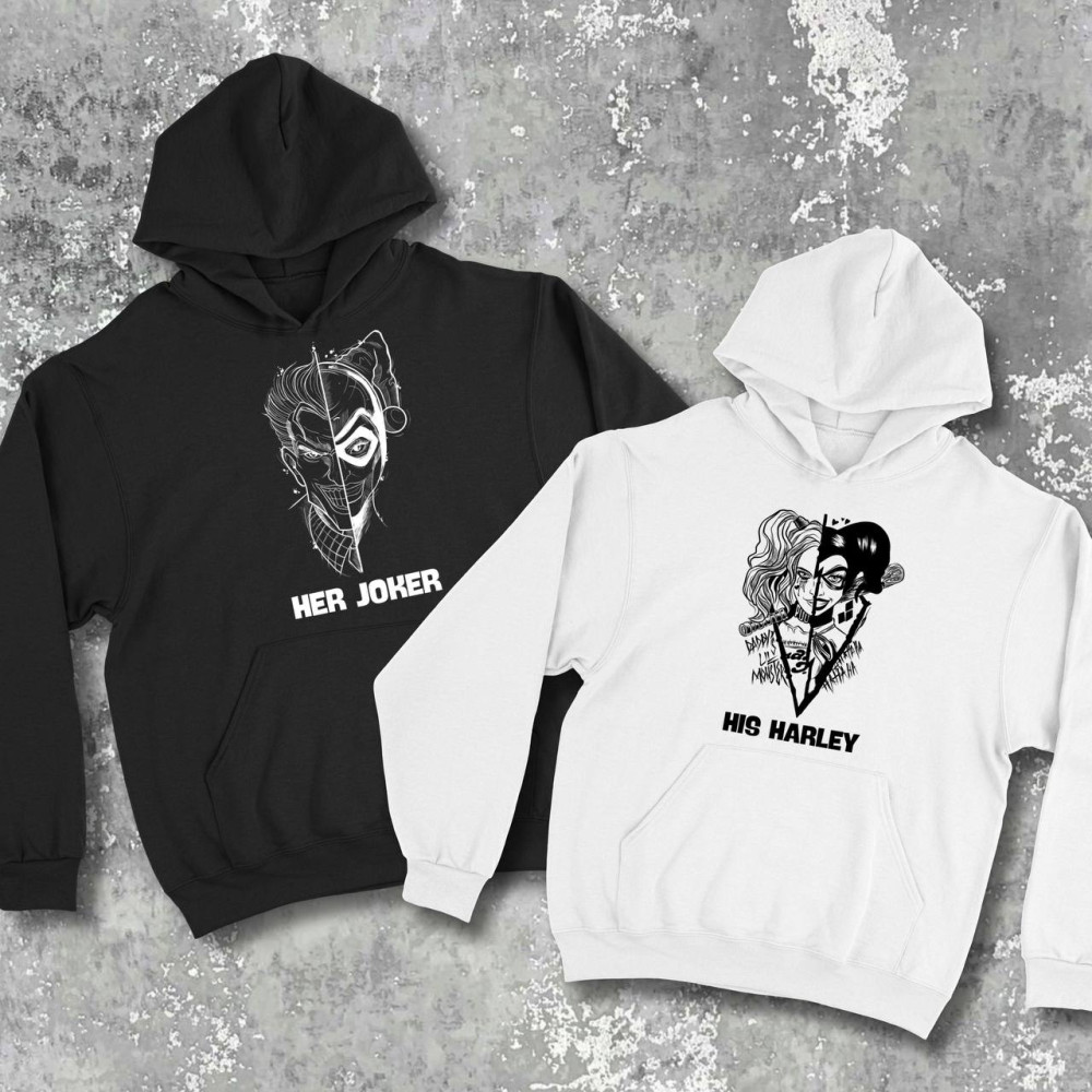 Парні худі з принтом -  Joker| Harley Quinn!