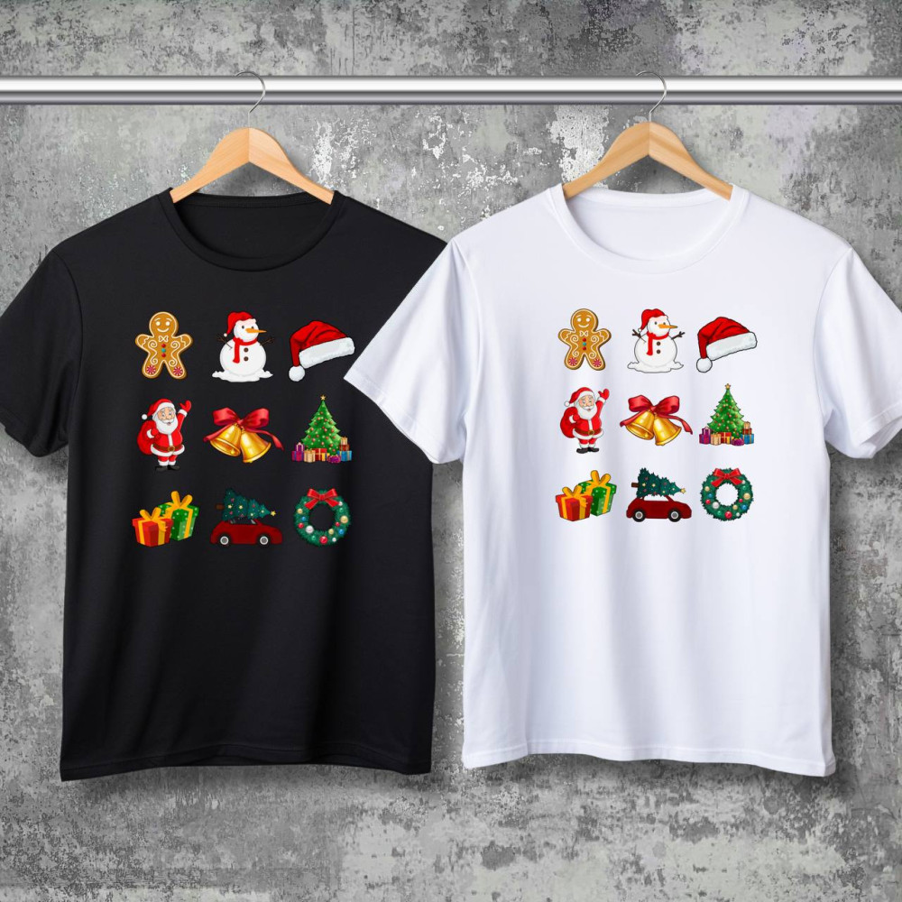Парні футболки з принтом - Merry Christmas!