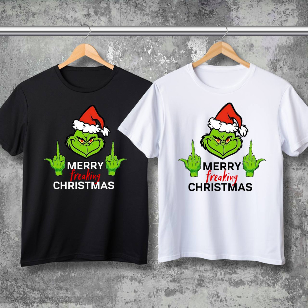 Парні футболки з принтом - Merry Christmas!