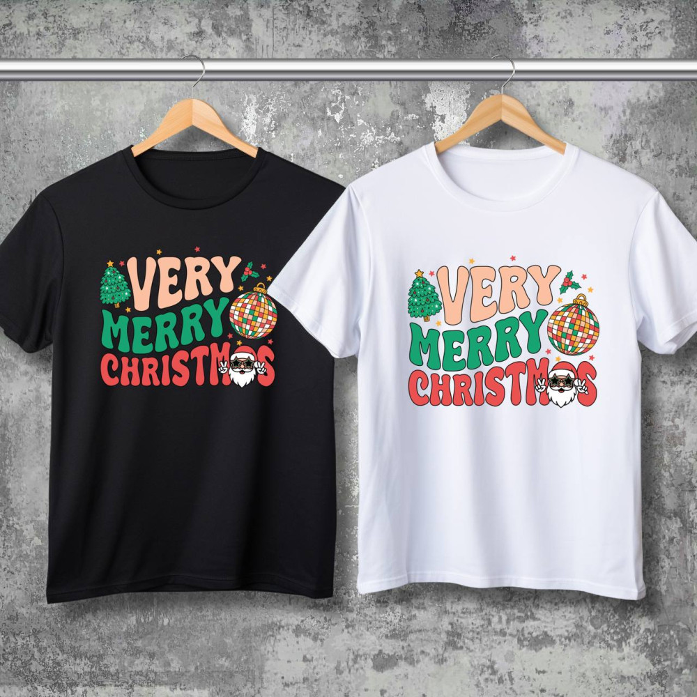 Парні футболки з принтом - Merry Christmas!