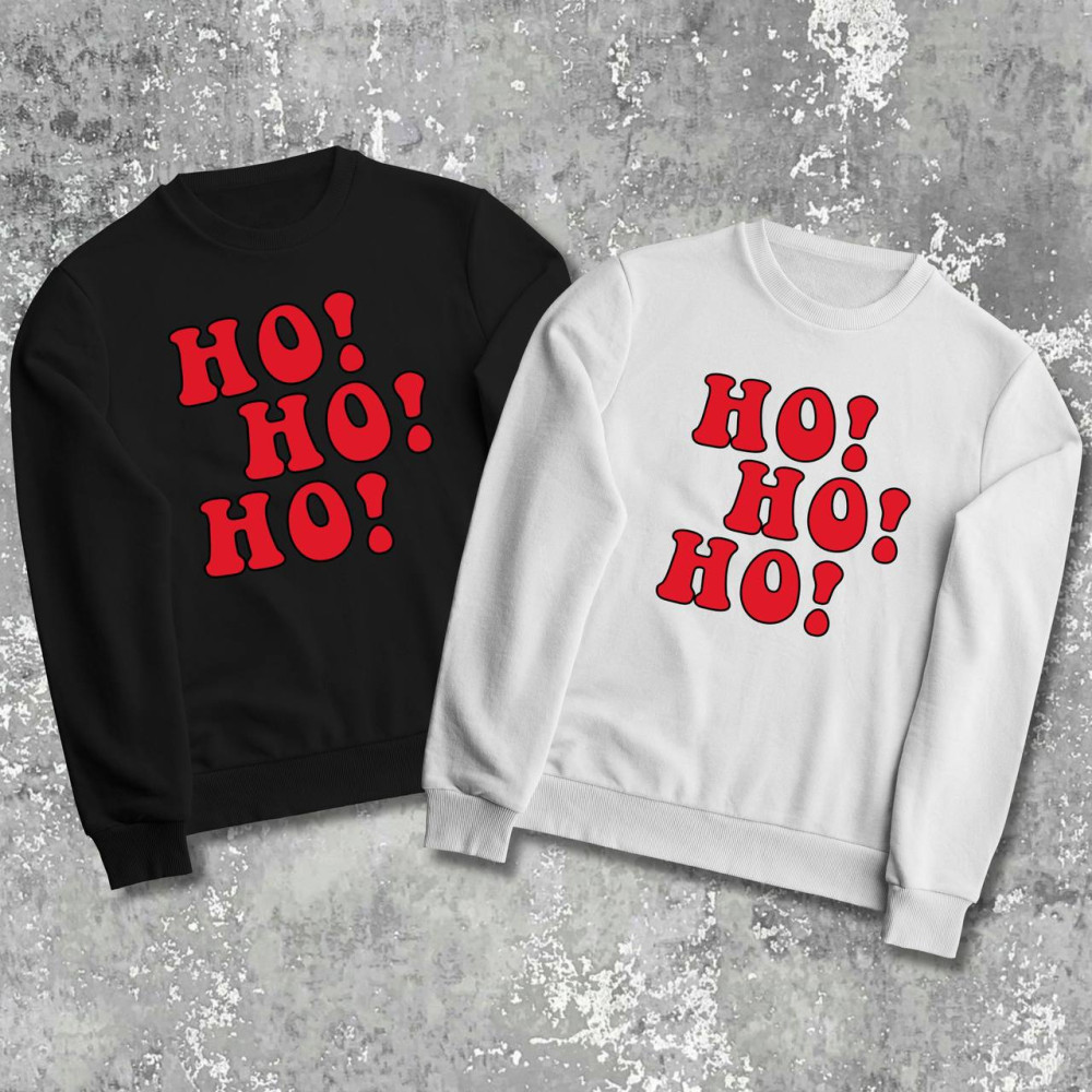 Парні світшоти з принтом - Ho Ho Ho!