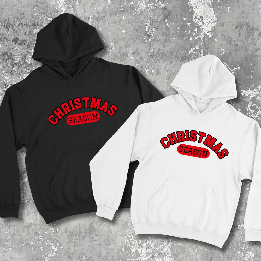 Парні худі з принтом - Christmas season