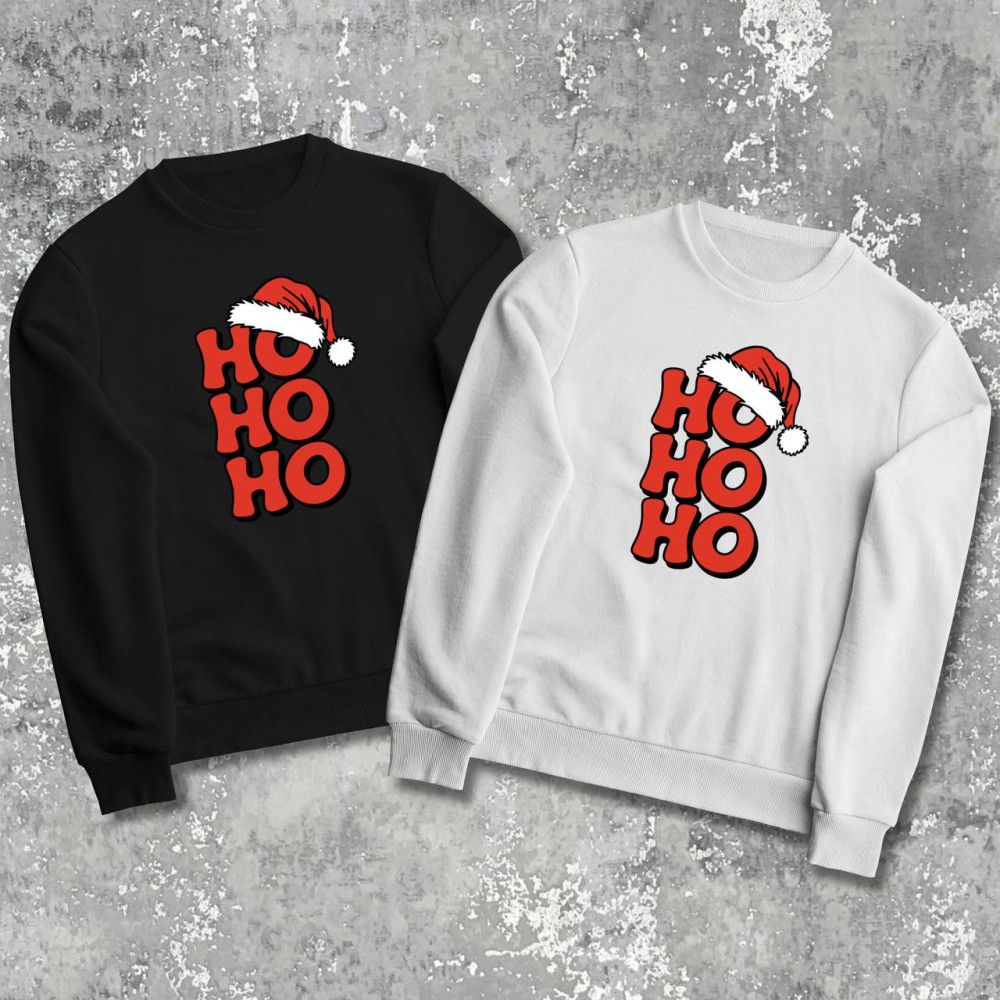 Парні світшоти з принтом - HO HO HO!