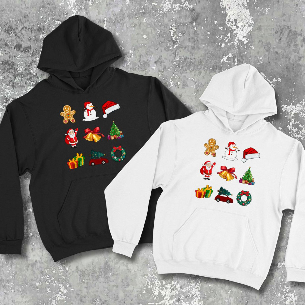 Парні худі з принтом - Merry Christmas