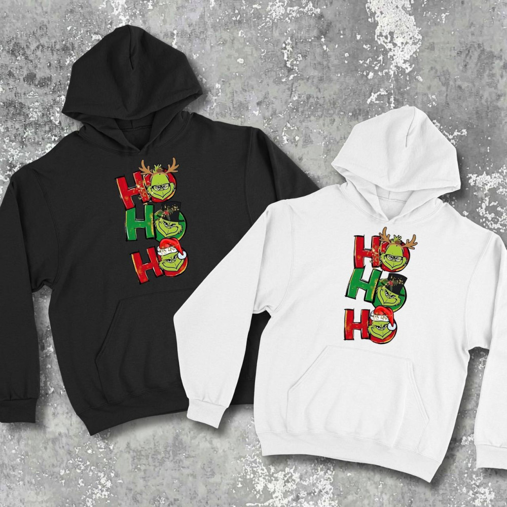 Парні худі з принтом - Ho Ho Ho