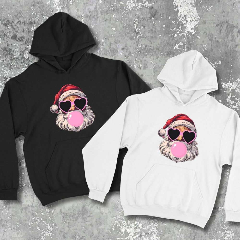 Парні худі з принтом - Santa