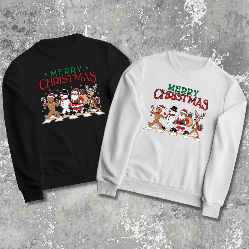 Парные свитшоты с принтом -Merry Christmas