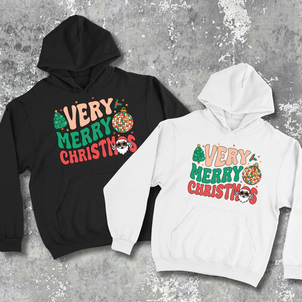 Парні худі з принтом - Merry Christamas