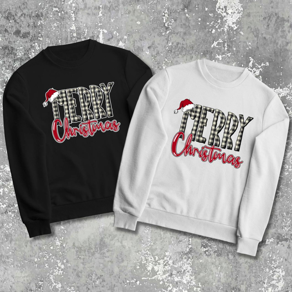 Парные свитшоты с принтом -Merry Christmas