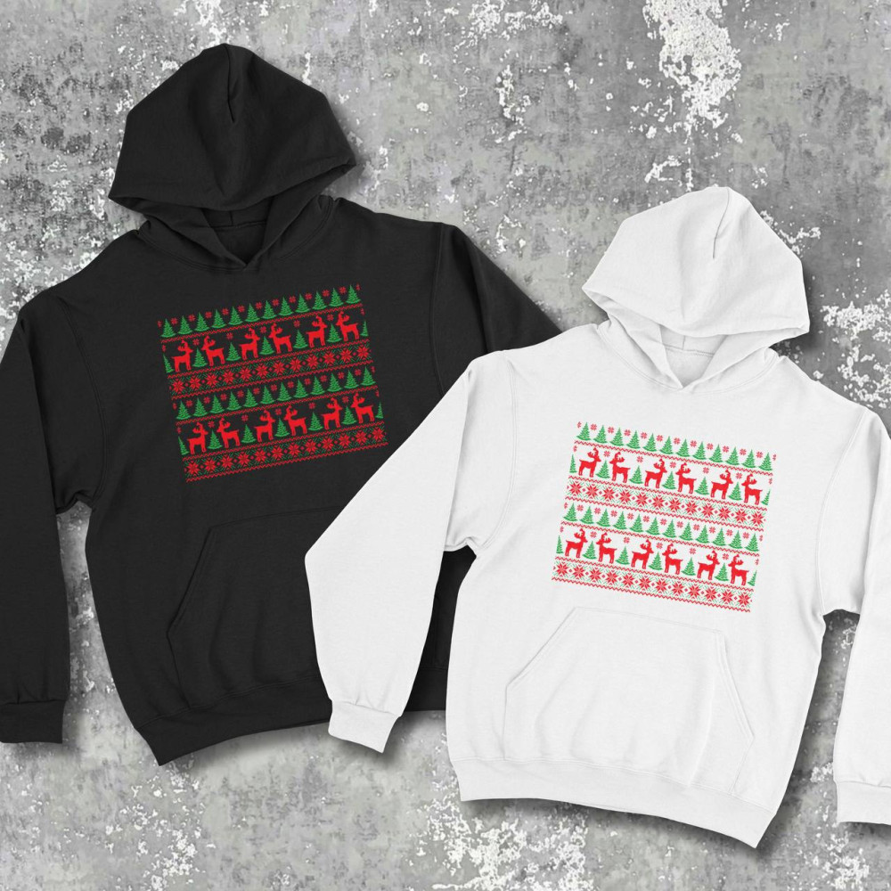 Парні худі з принтом - Merry Christamas