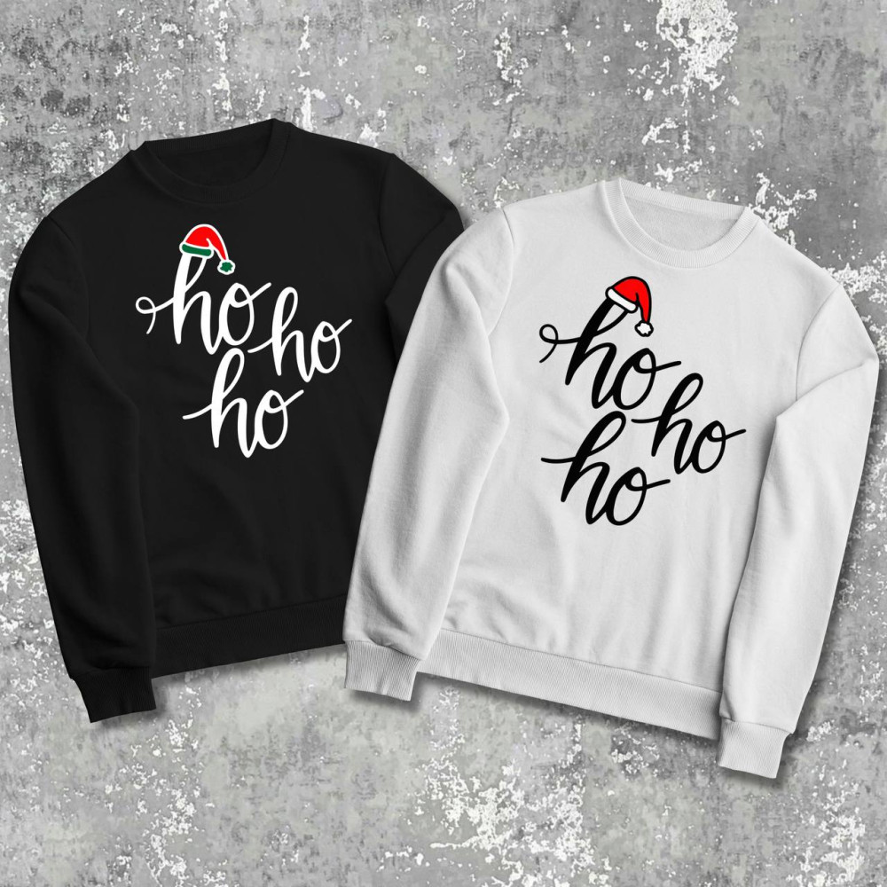 Парні світшоти з принтом - HO HO HO!