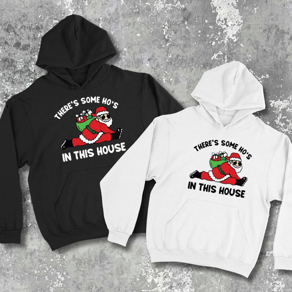 Парні худі з принтом - Santa