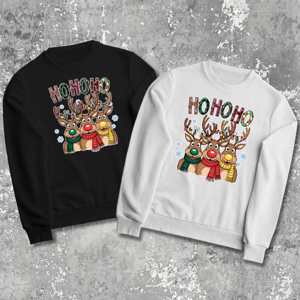 Парні світшоти з принтом - HO HO HO!